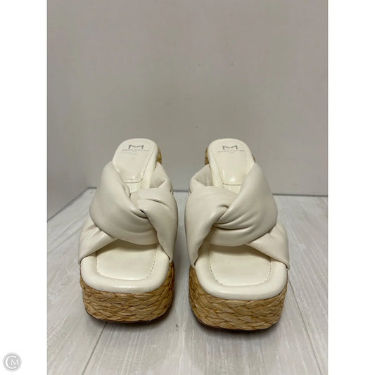 Sandals Heels Wedge By Marc Fisher In White, Size: 8