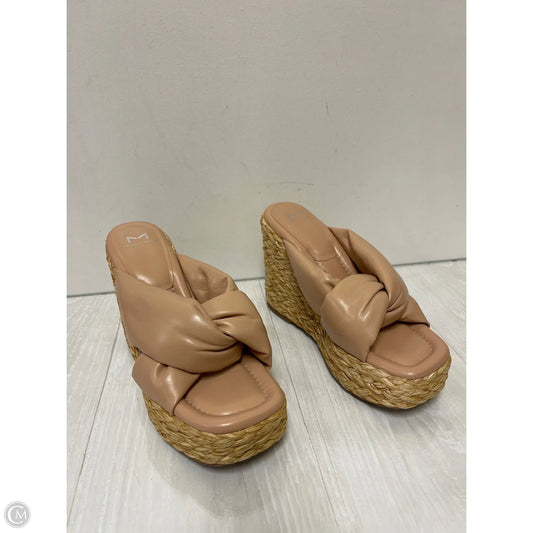 Sandals Heels Wedge By Marc Fisher In Cream, Size: 8