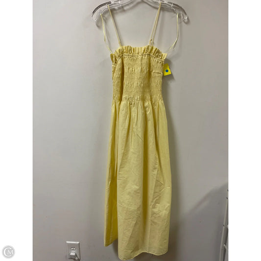 Dress Casual Midi By H&m In Yellow, Size: Xs