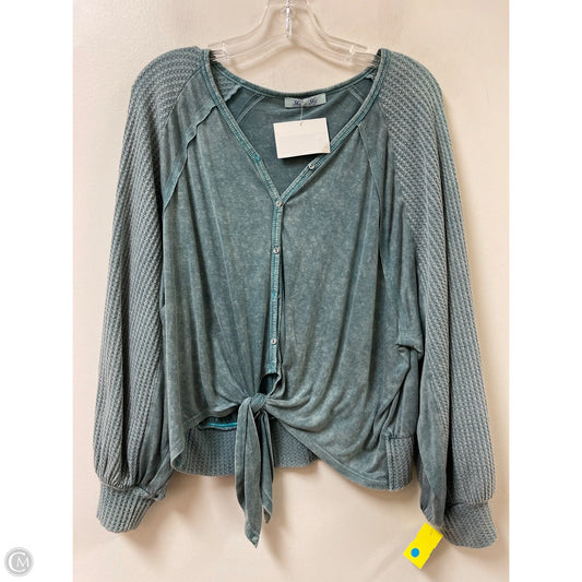 Top Long Sleeve By She + Sky In Blue, Size: S