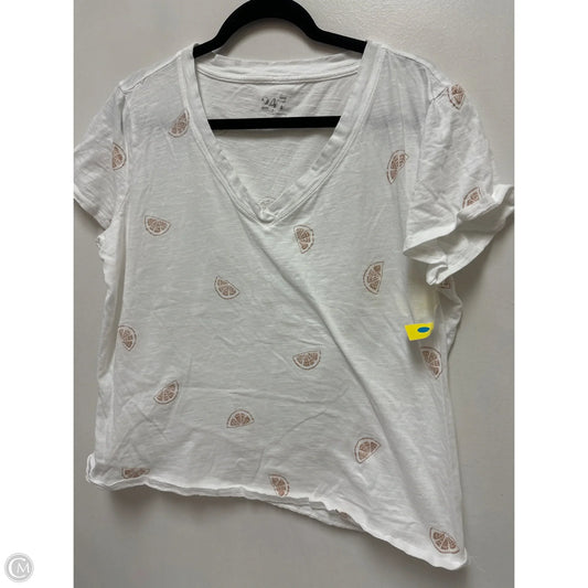 Top Short Sleeve By Maurices In White, Size: Xl