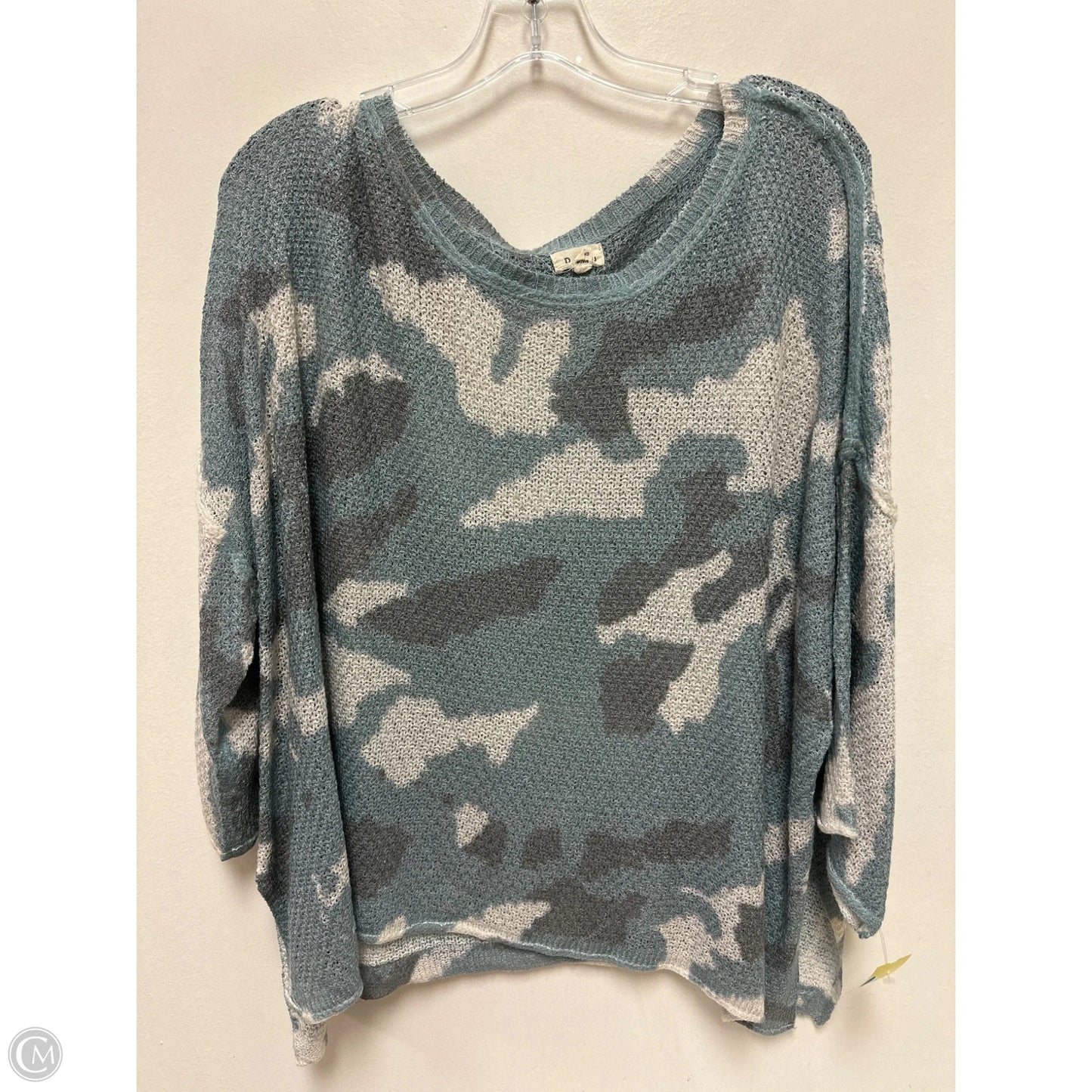 Top Long Sleeve By Pol In Blue & Grey, Size: S