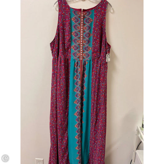 Dress Casual Maxi By Clothes Mentor In Multi-colored, Size: 2x
