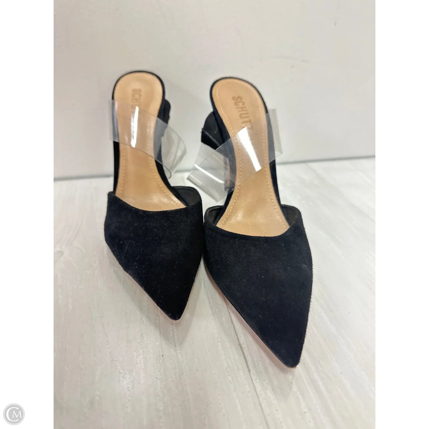 Sandals Heels Stiletto By Schutz In Black, Size: 9