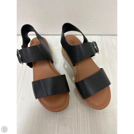 Sandals Heels Wedge By Sofft In Black, Size: 7