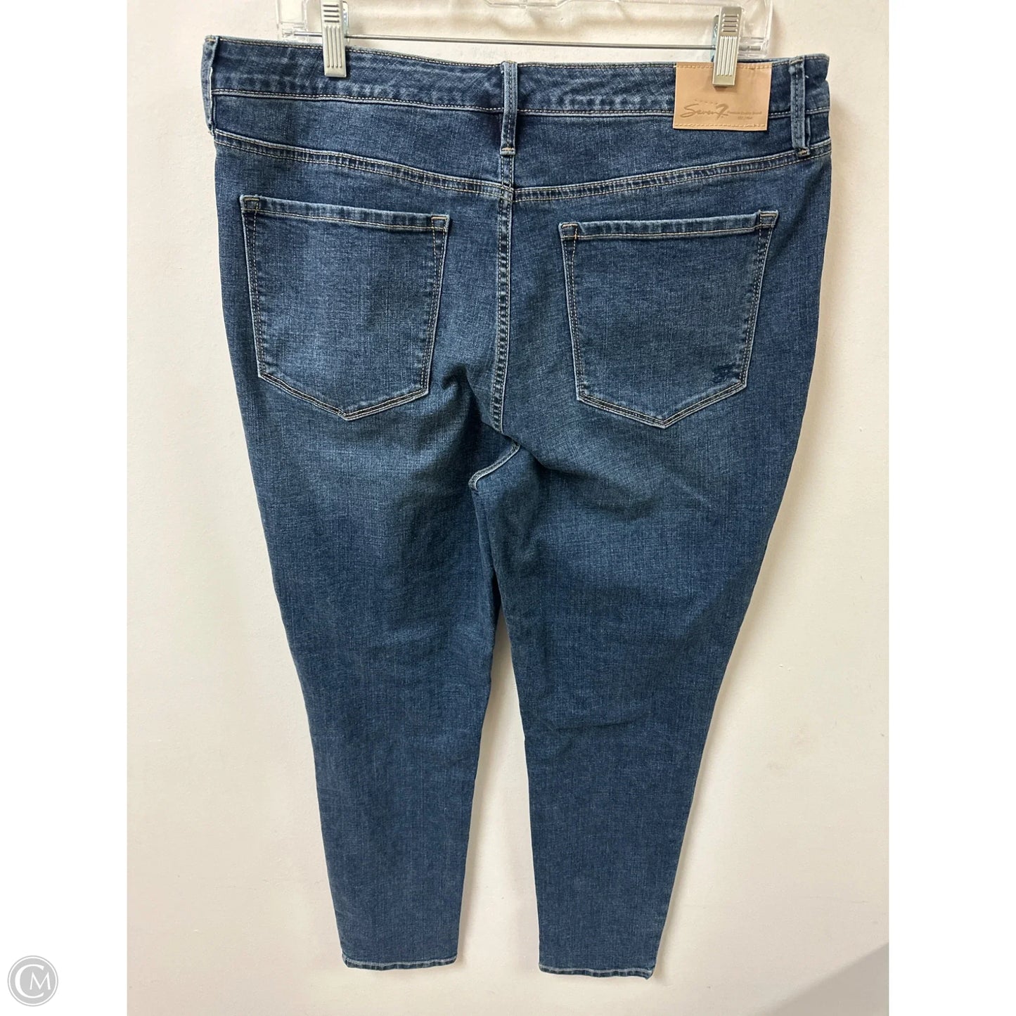 Jeans Skinny By Seven 7 In Blue Denim, Size: 14