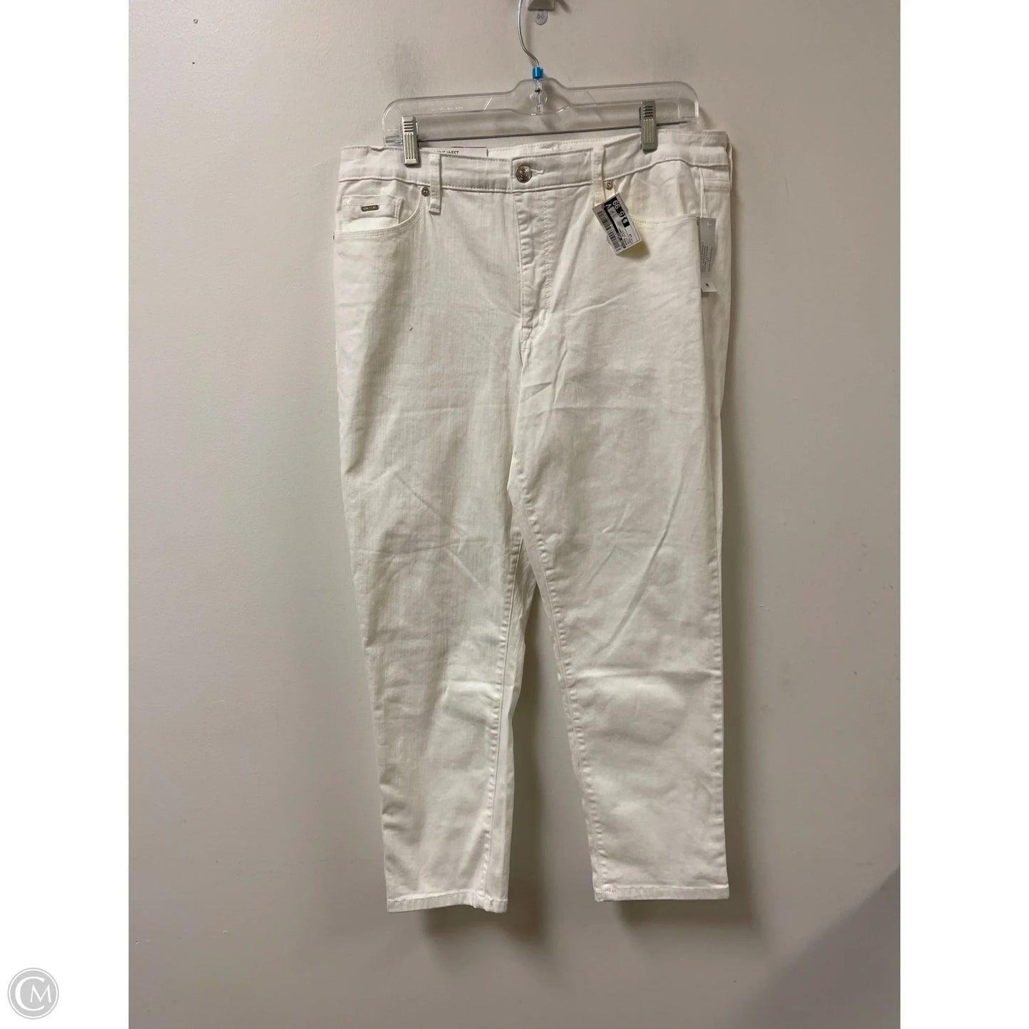 Jeans Skinny By Nine West In White Denim, Size: 14