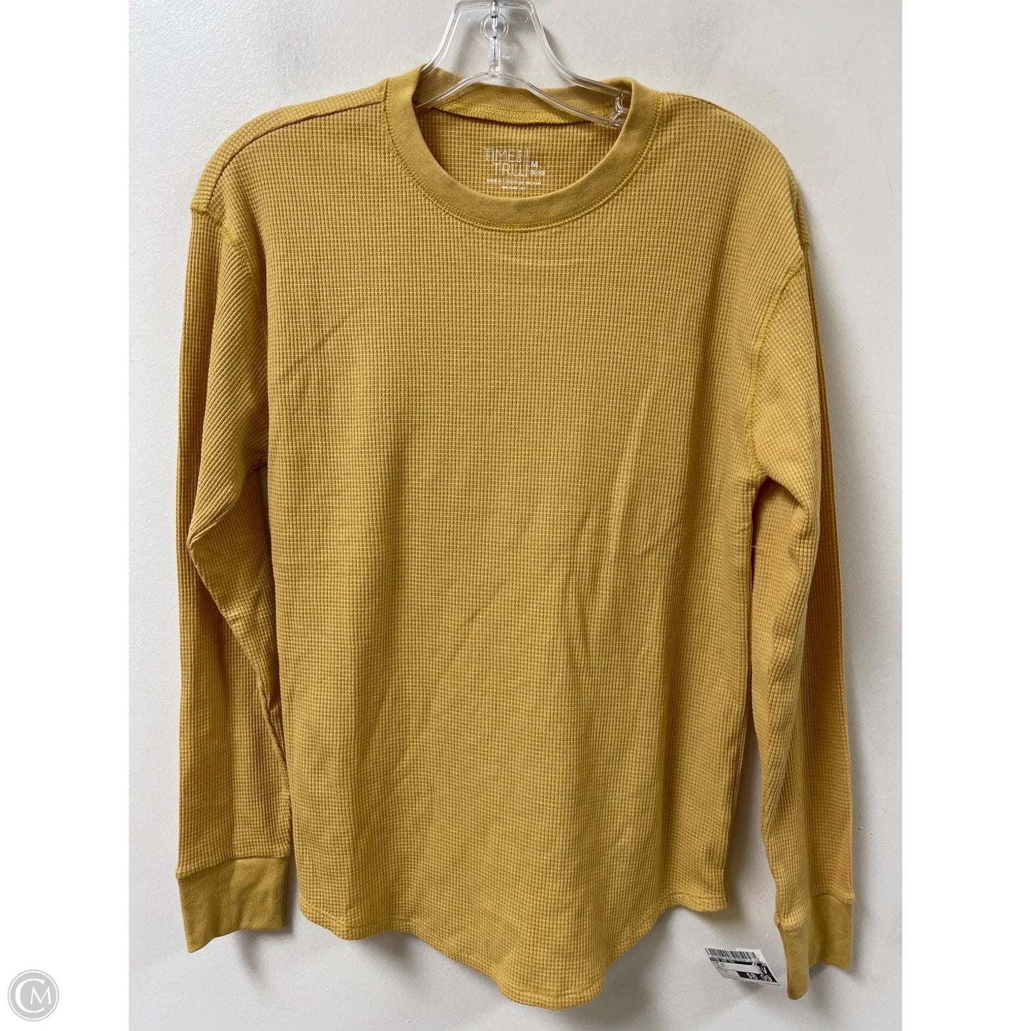 Top Long Sleeve By Time And Tru In Yellow, Size: M