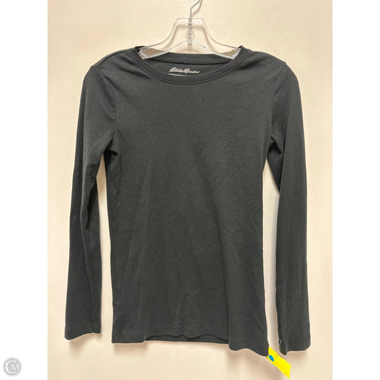 Top Long Sleeve By Eddie Bauer In Black, Size: S