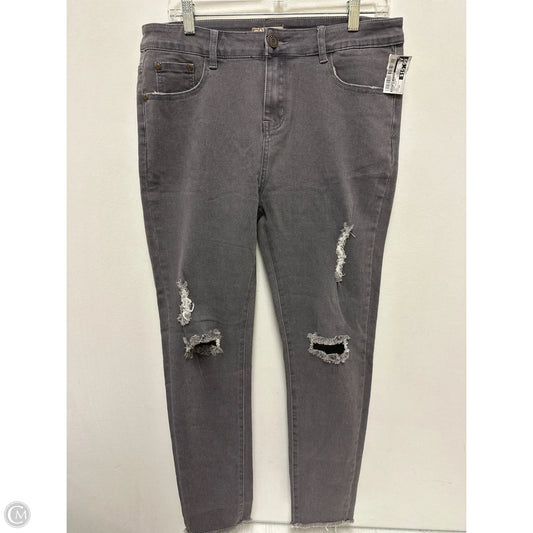 Jeans Skinny By Southern Stitch In Grey Denim, Size: 12