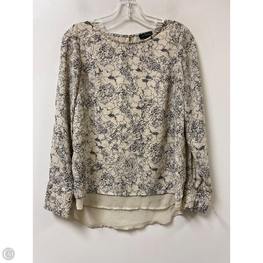 Top Long Sleeve By Limited In Black & Cream, Size: Xs