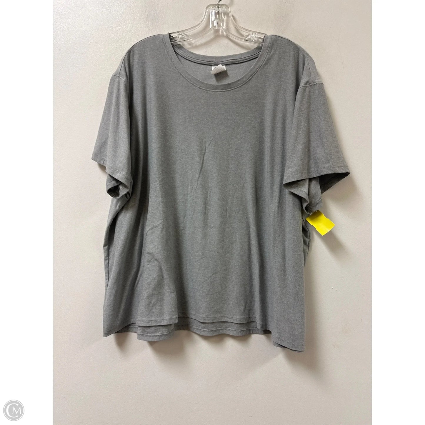 Athletic Top Short Sleeve By Athletic Works In Grey, Size: 2x