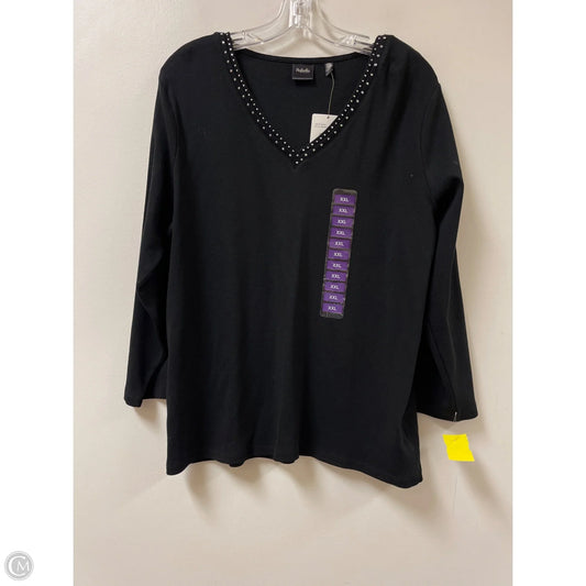 Top Long Sleeve By Rafaella In Black, Size: 1x