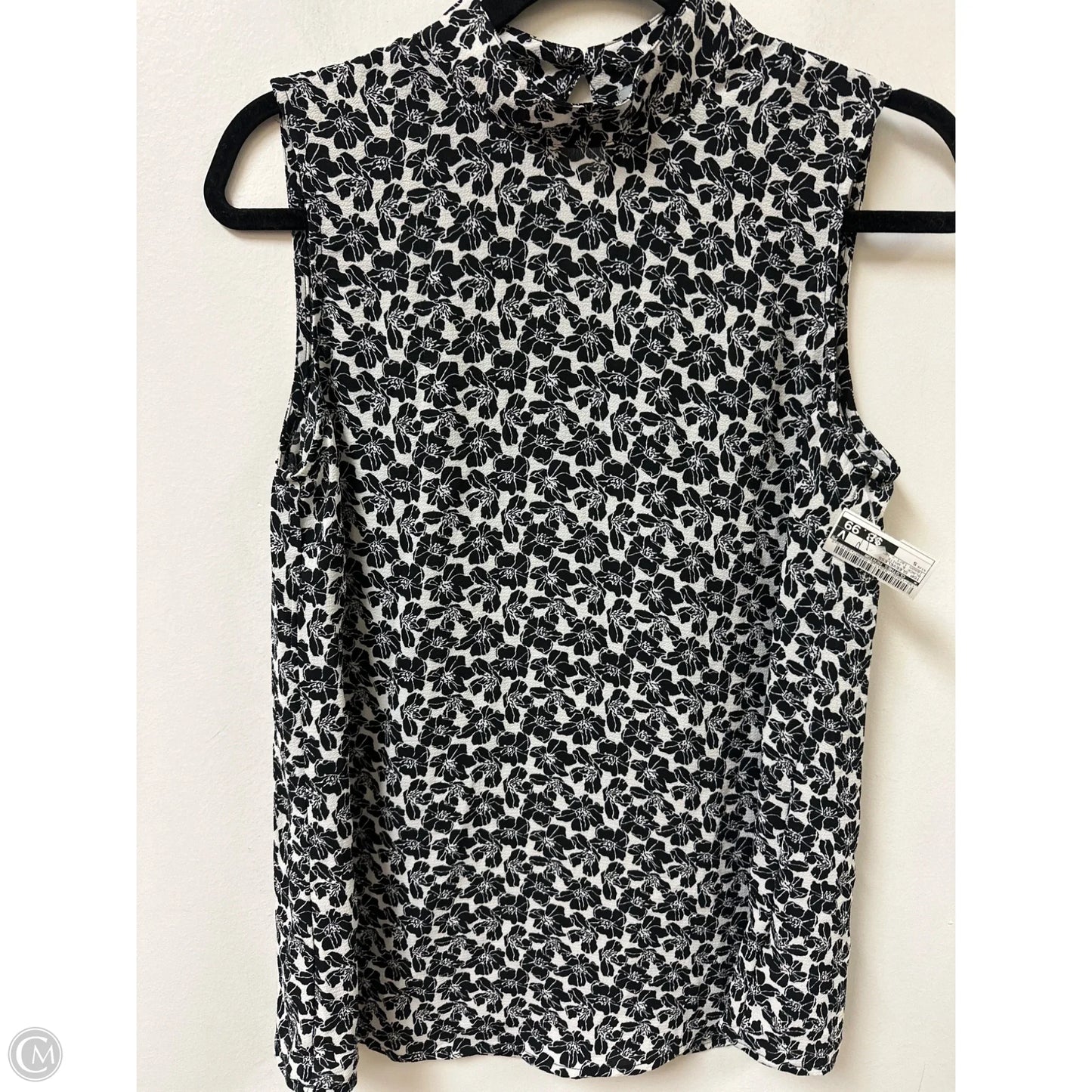 Top Sleeveless By Clothes Mentor In Black & White, Size: S