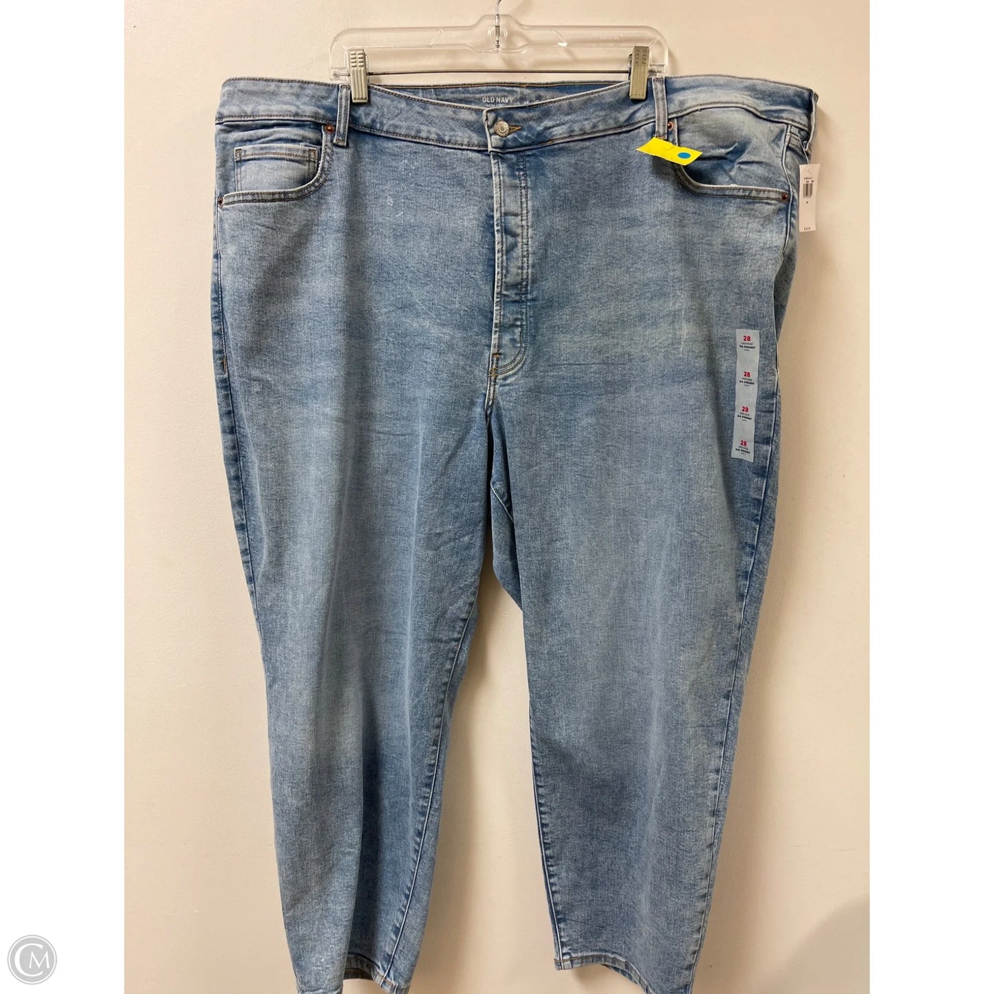 Jeans Straight By Old Navy In Blue Denim, Size: 28