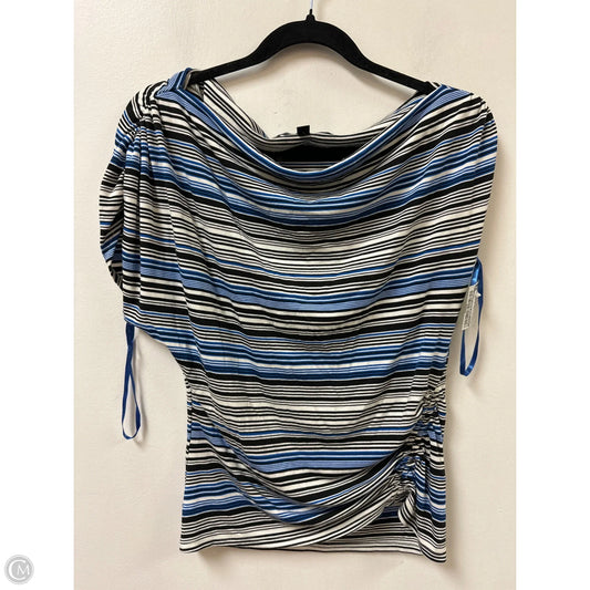 Top Short Sleeve By White House Black Market In Black & Blue, Size: M