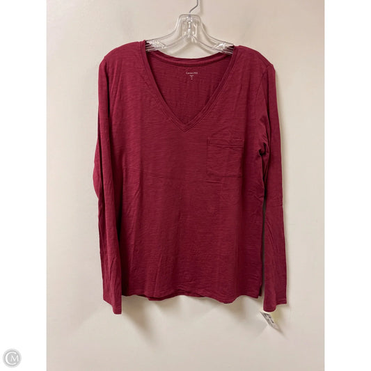 Top Long Sleeve By Garnet Hill In Red, Size: M