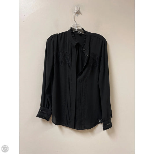 Blouse Long Sleeve By Ann Taylor In Black, Size: M