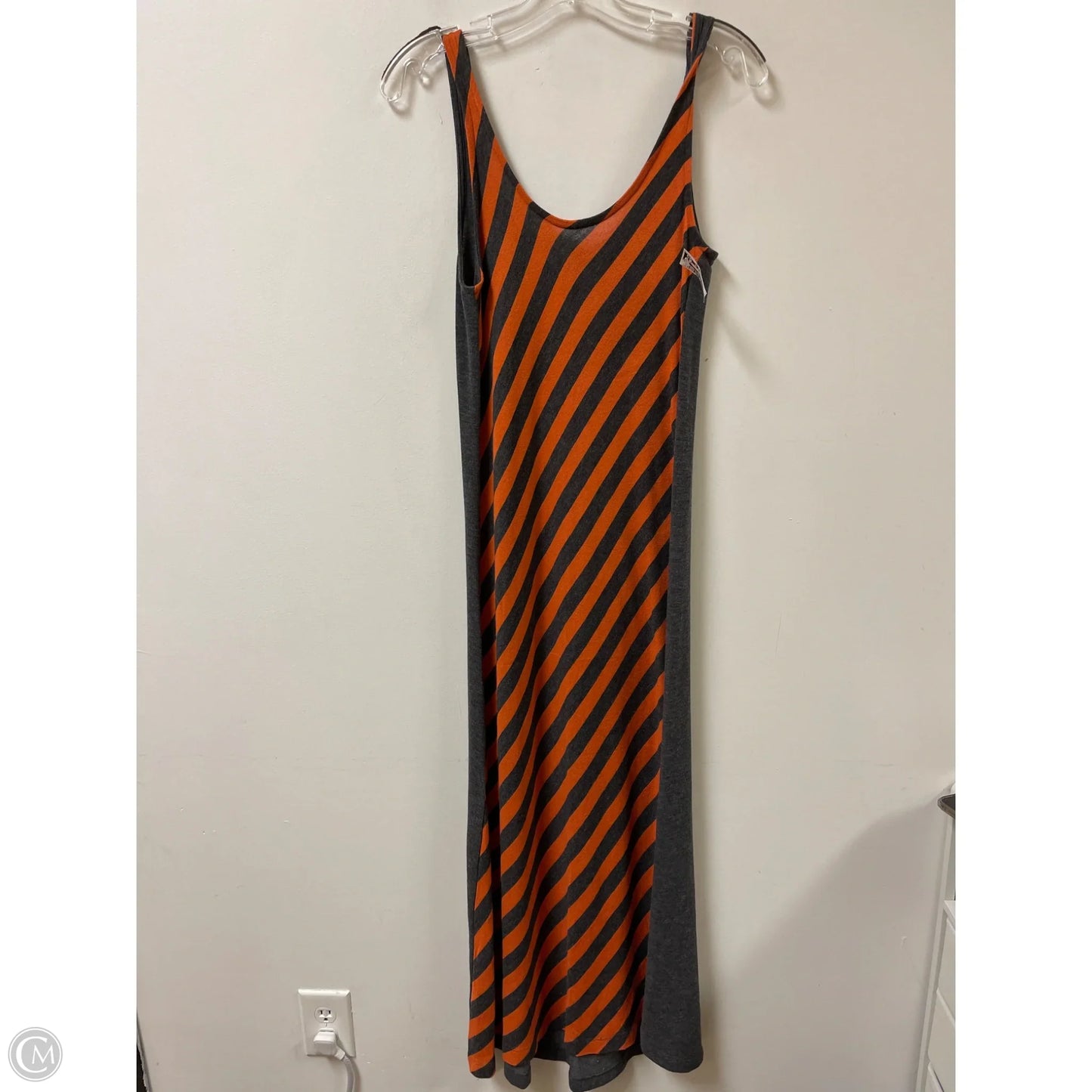 Dress Casual Maxi By Nally And Millie In Grey & Orange, Size: M