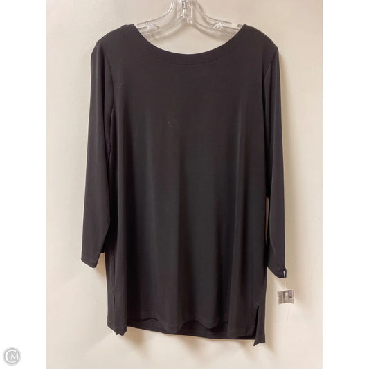 Top Long Sleeve By Susan Graver In Black, Size: L