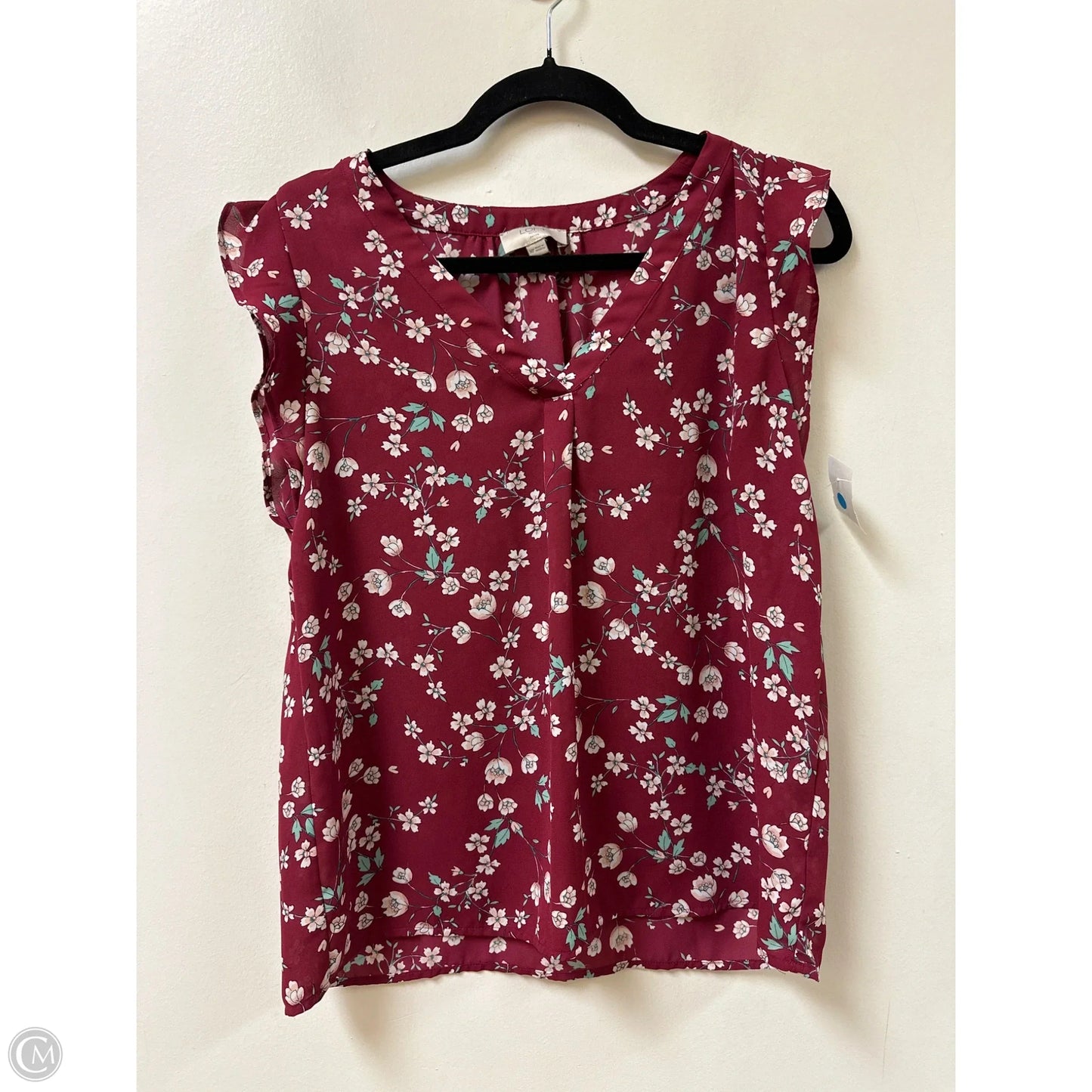 Top Sleeveless By Loft In Red, Size: Mp