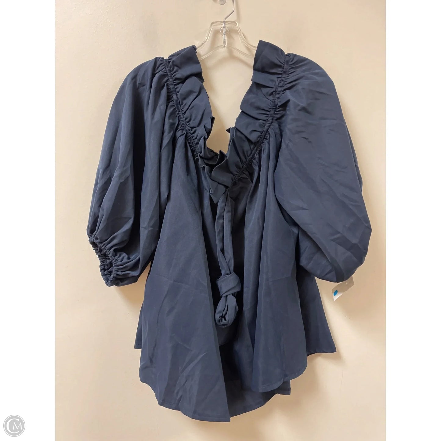 Top Long Sleeve By Shein In Navy, Size: 3x