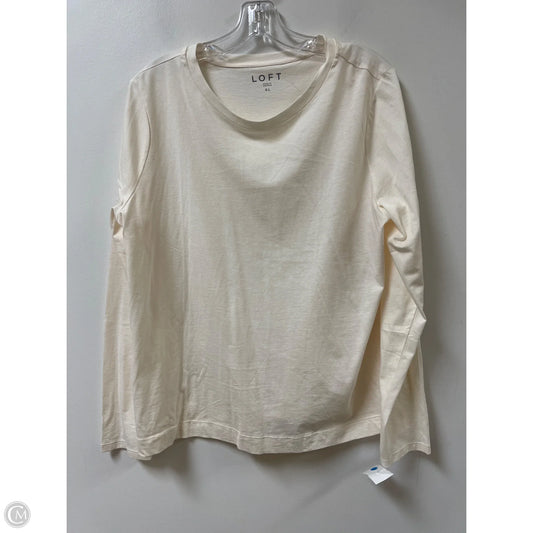 Top Long Sleeve By Loft In Cream, Size: Xl