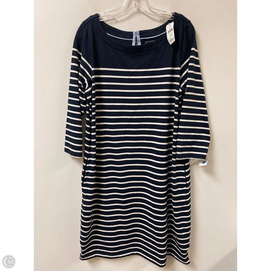 Dress Casual Midi By L.l. Bean In Blue & White, Size: L