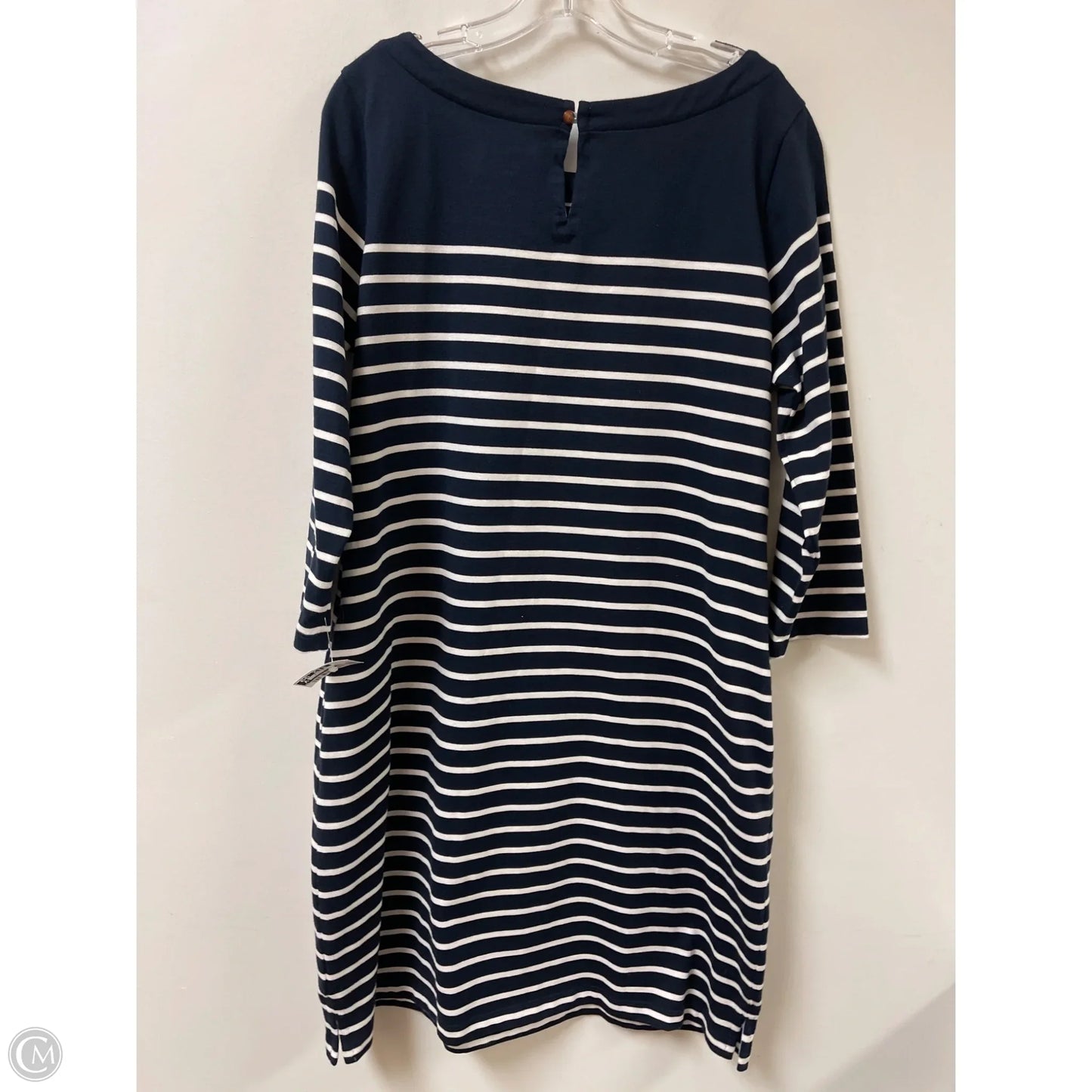 Dress Casual Midi By L.l. Bean In Blue & White, Size: L