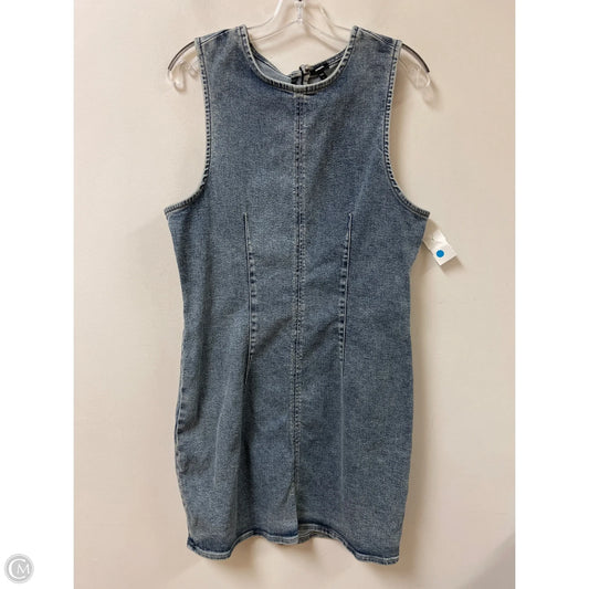 Dress Casual Midi By Express In Blue Denim, Size: L