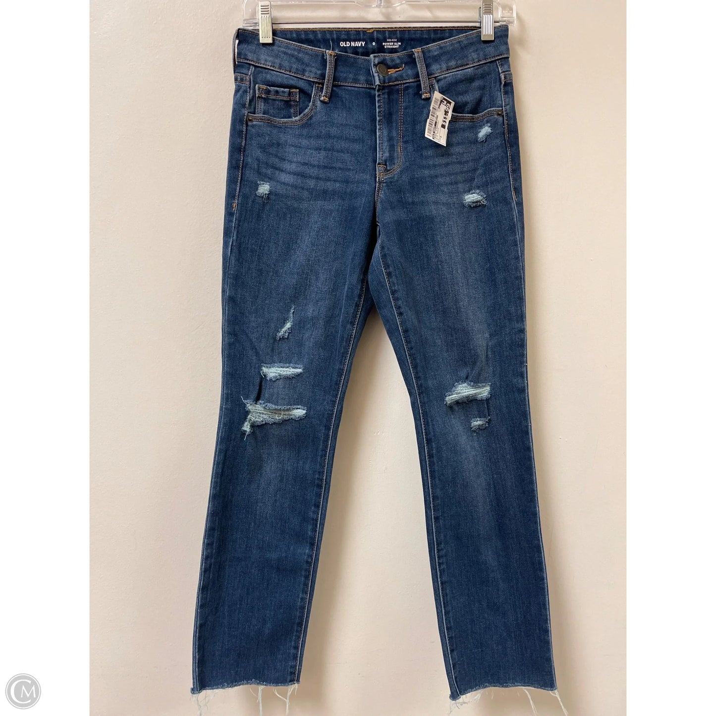 Jeans Straight By Old Navy In Blue Denim, Size: 0