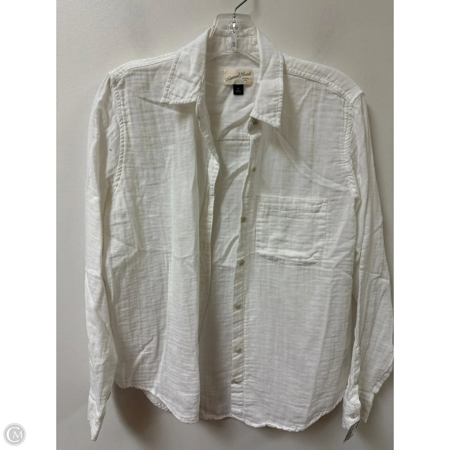 Blouse Long Sleeve By Universal Thread In White, Size: Xs