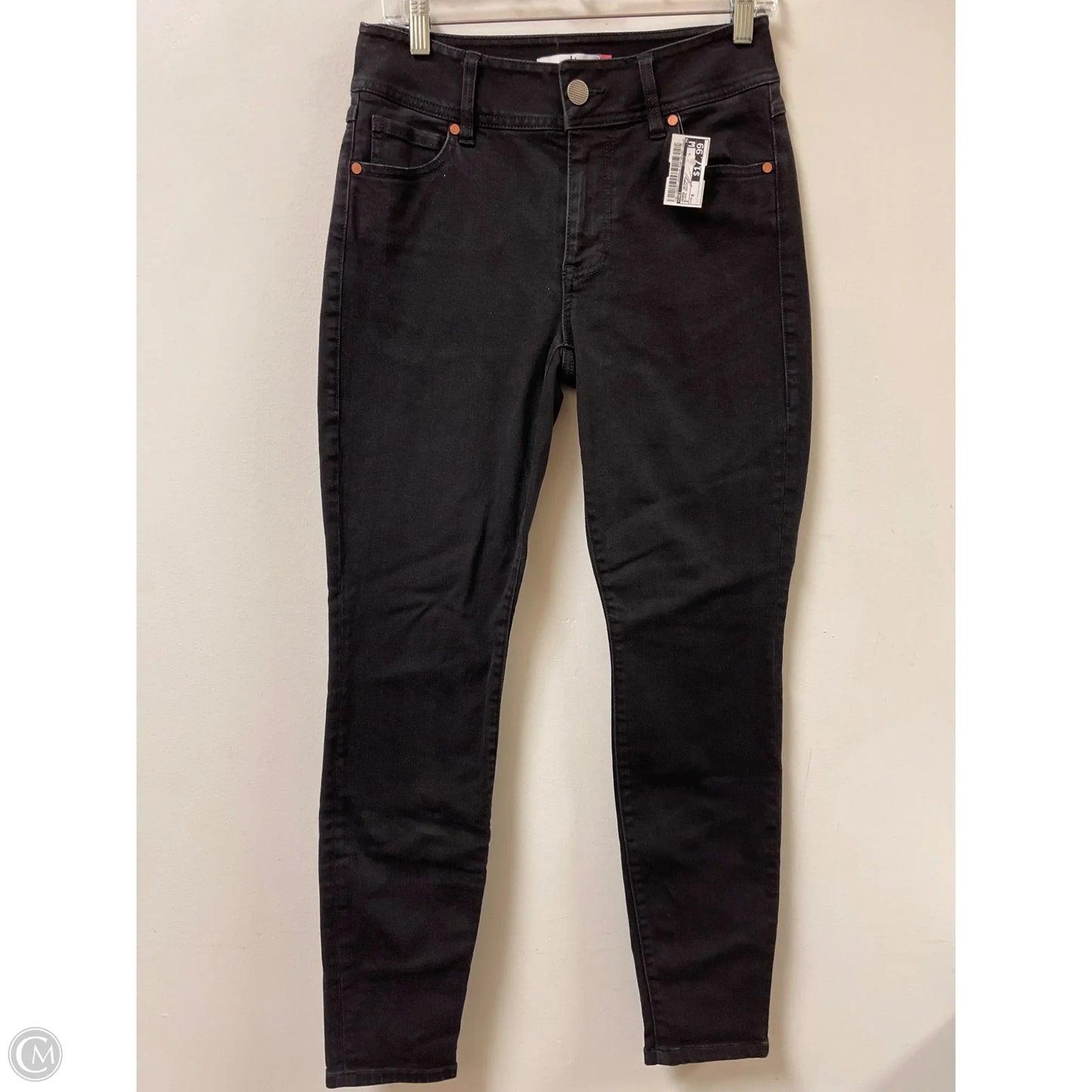 Jeans Skinny By Cabi In Black Denim, Size: 8