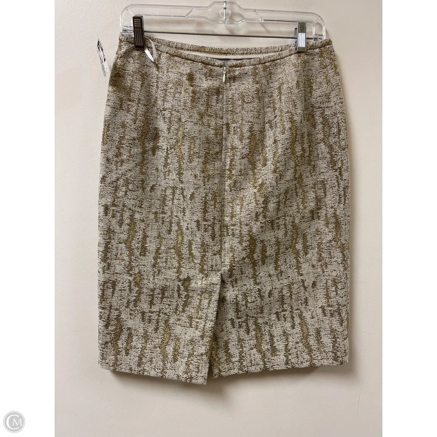 Skirt Midi By Calvin Klein In Gold, Size: 6