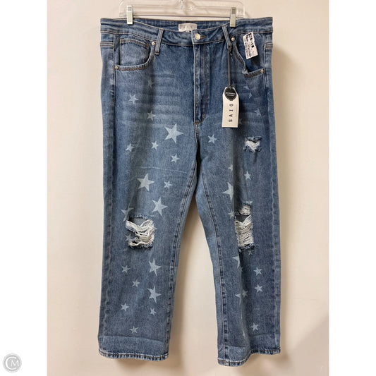 Jeans Boyfriend By Clothes Mentor In Blue Denim, Size: 22