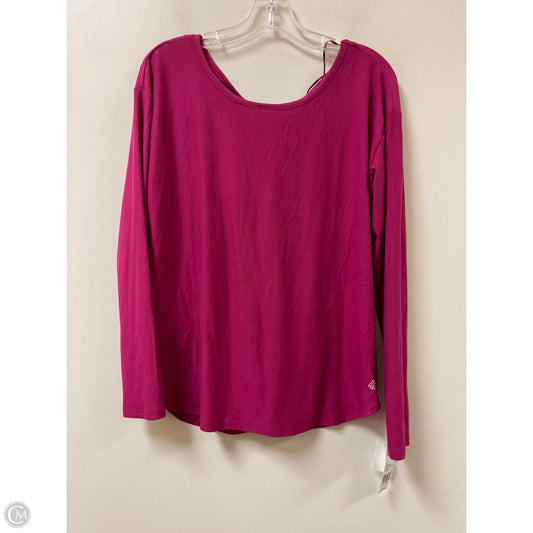 Athletic Top Long Sleeve Crewneck By Zelos In Pink, Size: S