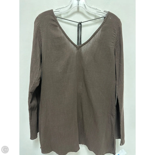 Tunic Long Sleeve By J. Crew In Brown, Size: L
