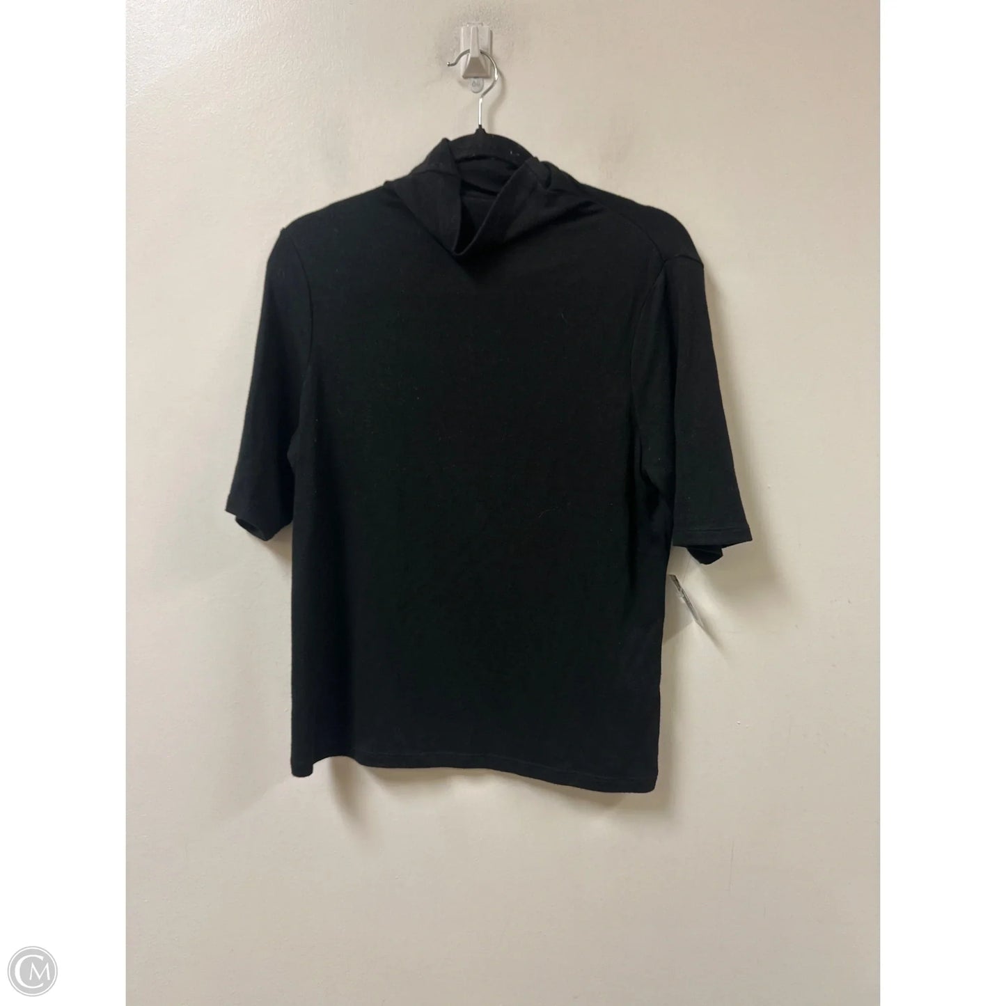 Top Short Sleeve By Banana Republic In Black, Size: L