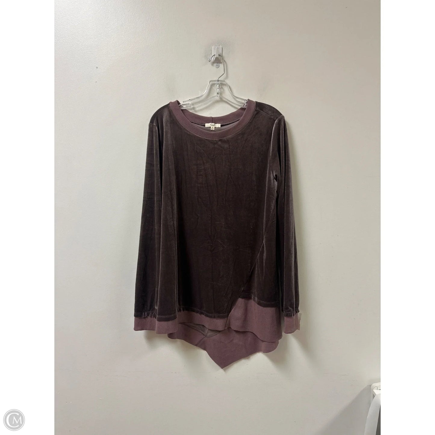 Top Long Sleeve By Easel In Purple, Size: M