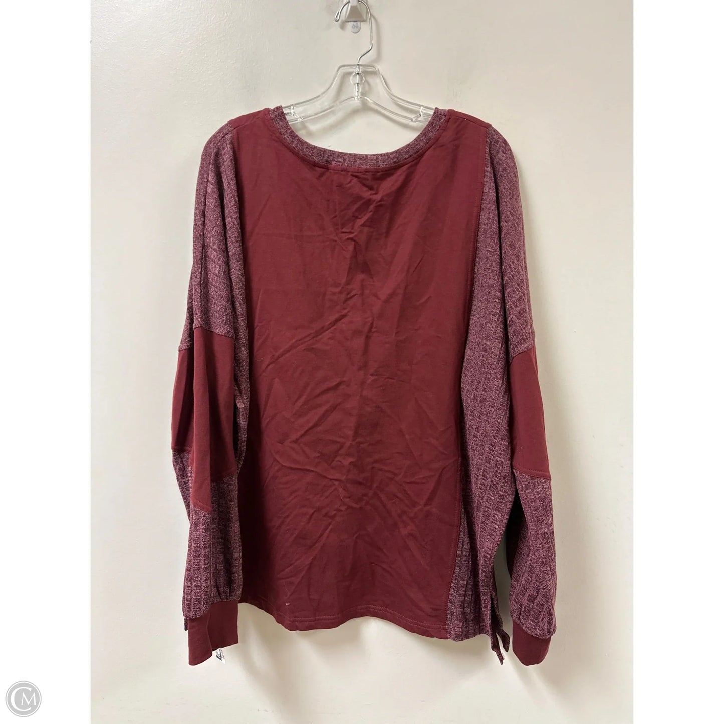 Top Long Sleeve By Gigio In Red, Size: L