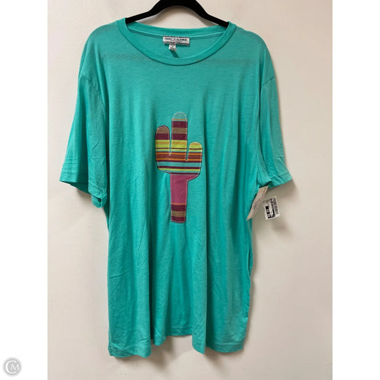 Top Short Sleeve By Clothes Mentor In Teal, Size: 2x