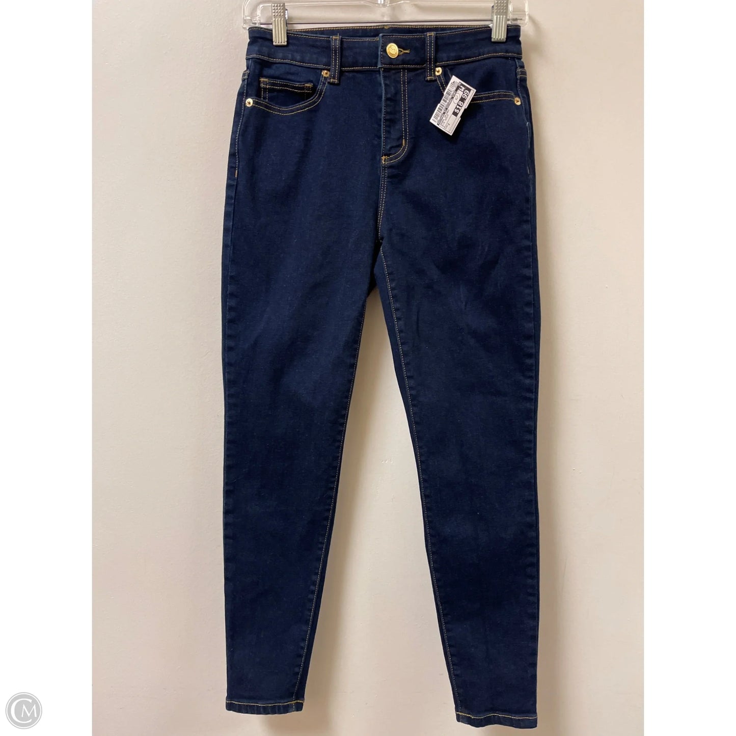 Jeans Skinny By Michael By Michael Kors In Blue Denim, Size: 2