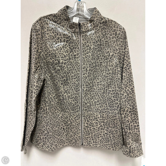 Jacket Leather By Clothes Mentor In Animal Print, Size: M