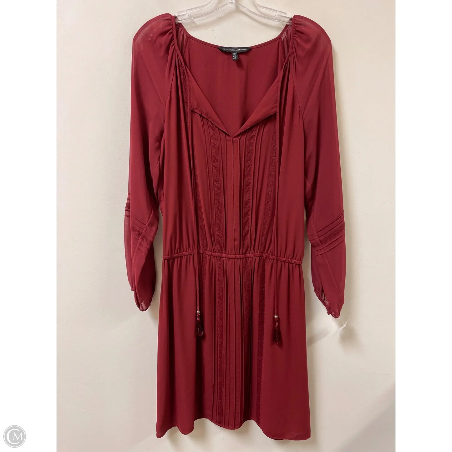 Dress Casual Short By White House Black Market In Red, Size: M