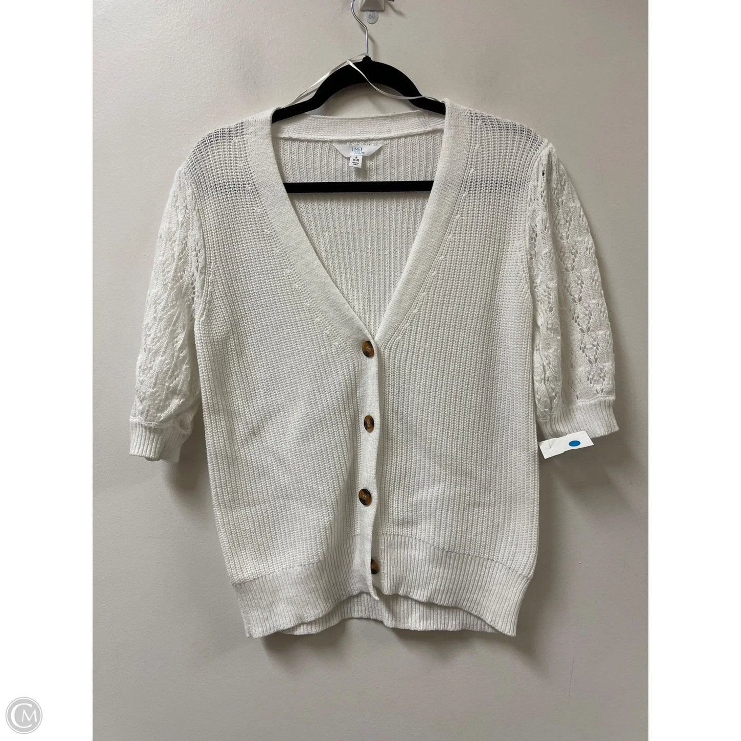 Sweater Short Sleeve By Time And Tru In White, Size: S