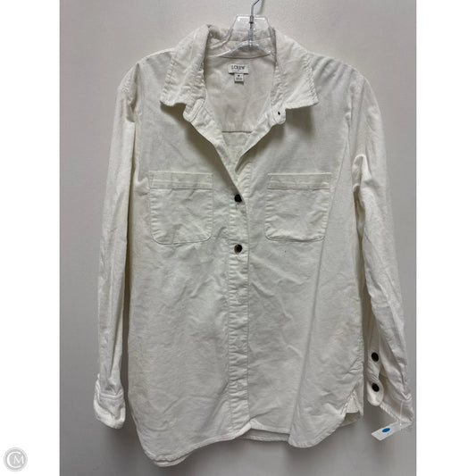 Blouse Long Sleeve By J. Crew In White, Size: M