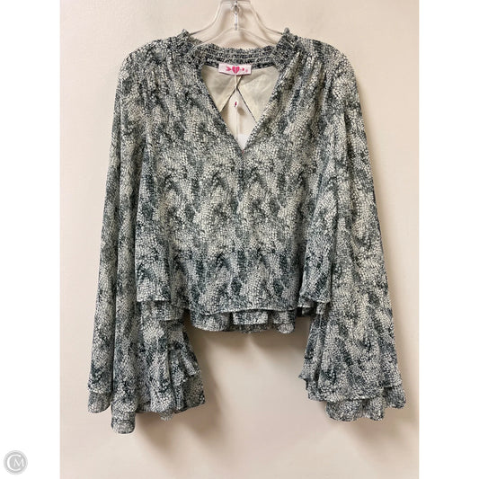 Top Long Sleeve By Buddy Love In Snakeskin Print, Size: Xs