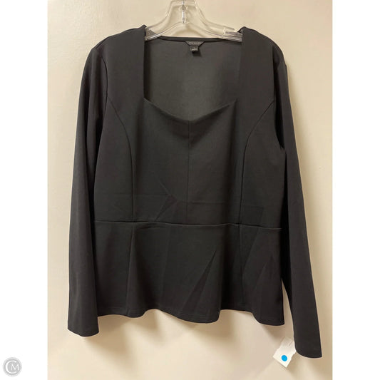 Top Long Sleeve By Ann Taylor In Black, Size: L
