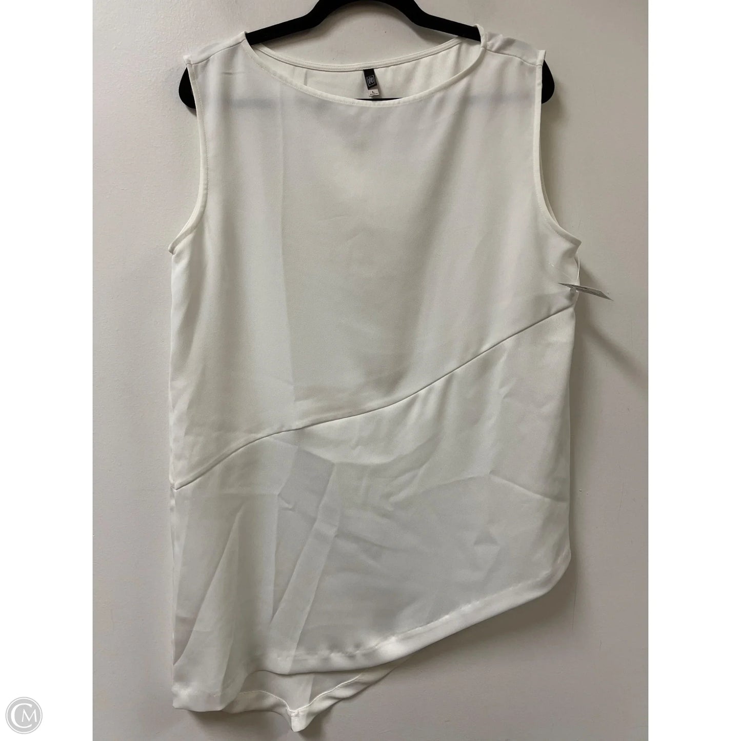 Tunic Sleeveless By Clothes Mentor In White, Size: L