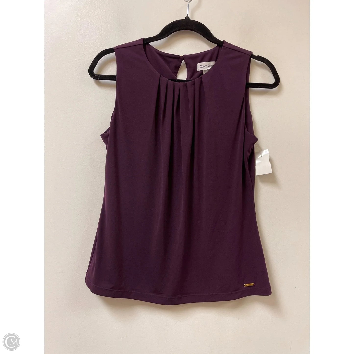 Top Sleeveless By Calvin Klein In Purple, Size: Mp